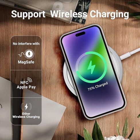 Aotesier Shockproof مصممة لحالة iPhone 14 Pro Max ، [سيليكون من الدرجة الغذائية] [حماية إسقاط عسكري] مع حالة هاتف واقية مضادة للبطانة لـ 14 Promax ، 6.7 بوصة ، شوكولاتة in Kuwait