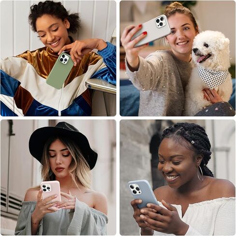 Aotesier Shockproof مصممة لحالة iPhone 14 Pro Max ، [سيليكون من الدرجة الغذائية] [حماية إسقاط عسكري] مع حالة هاتف واقية مضادة للبطانة لـ 14 Promax ، 6.7 بوصة ، شوكولاتة in Kuwait