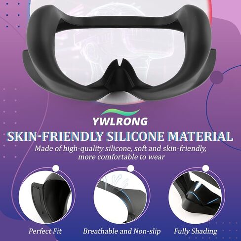 Full Light Blocker for Quest Pro Silicone Facial Interface Magnetically Attaches for Quest Pro VR Face Cover Accessories Protectivecase in Saudi Arabia