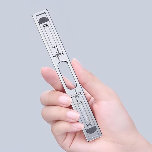 Portable Hidden Aluminum Alloy Laptop Stand, Foldable and Adjustable Laptop Riser, Light and Compact, Four-Level Height Adjustment, Ideal for Heat Dissipation and Relieving Cervical Fatigue (Grey) in Saudi Arabia