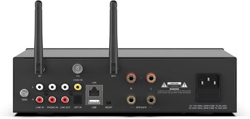 ARYLIC A100 Wireless Digital HIFI Amplifier مع راديو FM ، 100W × 2 WIFI & Bluetooth Audio Receiver ، يدعم Airplay و Spotify Connect و MultiRoom ومثالية لـ KTV والمسرح المنزلي والبث. in Kuwait