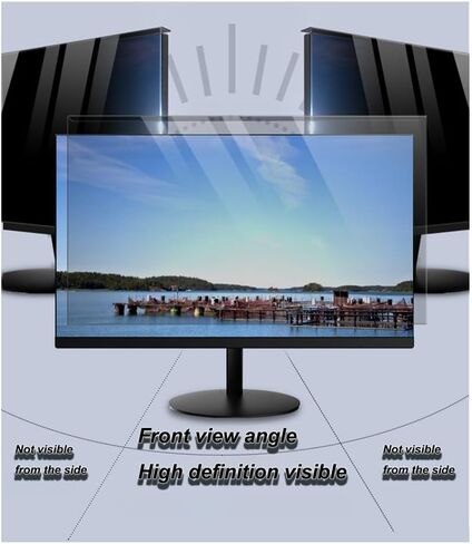 Hanging Type Design - Privacy Screen Filter for 28 Inches Desktop Computer Monitor, Reduce Glare & Blue Light Exposure Privacy Panel for 16:9 Widescreen Monitor, Easy To Install & Removable in Saudi Arabia
