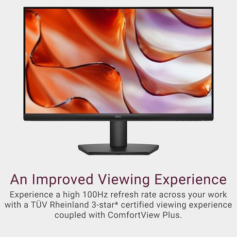 Dell 24 Monitor - SE2425HM ، Full HD (1920x1080) ، 100Hz ، IPS ، 5MS ، Vesa (100x100mm) ، HDMI ، VGA ، 3 سنوات ضمان ، أسود in Kuwait