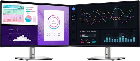 Dell P2425H 24 "Full HD 1080p 16: 9 شاشة LED مزدوجة ، حزمة سوداء/فضية مع 2x Deco Gear 6fts Universal 4K HDMI 2.0 مع 28AWG PURE COPPER CONCEL in Kuwait