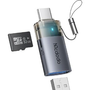 Mcdodo USB to USB-C Adapter with Micro SD Card Slot,TF Card Reader Type-C to USB 3.0 OTG Adapter Support Camera Mouse Keyboard Connect U Disk,Fit iPhone 16 15 MacBook iPad Galaxy in Saudi Arabia