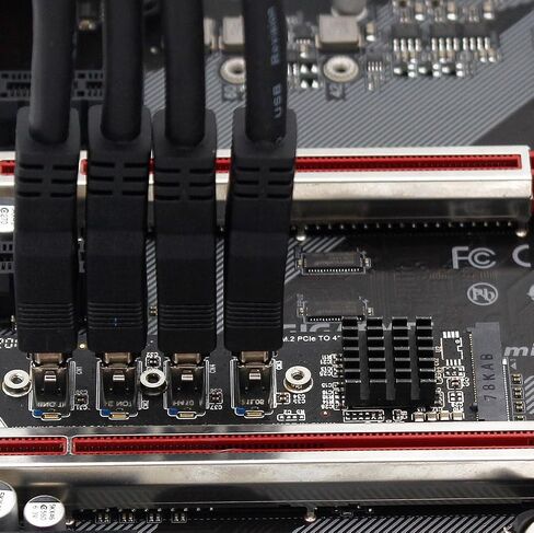 PH410 M.2 MKEY PCIE إلى 4Port PCI-E X1 بطاقة تمديد من 1 إلى 4 توسيع بطاقة الرسومات USB3.0 لسطح المكتب in Saudi Arabia