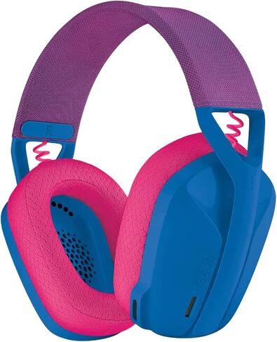 Logitech G435 Lightspeed و Bluetooth اللاسلكي سماعات الألعاب اللاسلكية - سماعات الرأس الخفيفة الوزن المدمجة في الأذن ، بطارية 18 ساعة - الأزرق (متجدد) in Kuwait