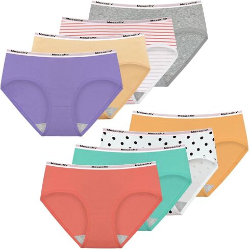 Mesachy Girls Underwear Cotton Panties for Teens Girl Kids Briefs Pack of 8 in Kuwait