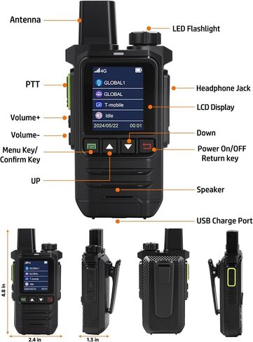 2-Pack Rapid Radios Unlimited Range with Sim Cards,Handheld POC Radio,PTT Radio Push to Talk Over Cellular Rapid Radios in Saudi Arabia