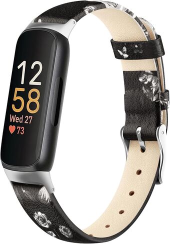 Vancle Leather Band for Fitbit Inspire 3 Bands Women Men, Genuine Leather Soft Strap for Fitbit Inspire 2/Inspire HR/Inspire in Kuwait
