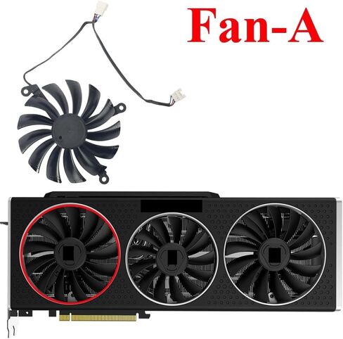 87MM CF9015U12D 95MM CF1015U12D RX6800 Cooler Fan Compatible with 319 AMD RX 6900 6800 XT Ultra GPU Fan(Fan - A) in Saudi Arabia