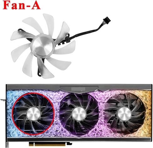 90mm Th9215b2H RTX3070 RTX3080 RTX3090 مروحة بطاقة الفيديو متوافقة مع RTX 3090 3080 3070 3090TI 3070TI Gamerock Cooling Dan (Shell) in Saudi Arabia