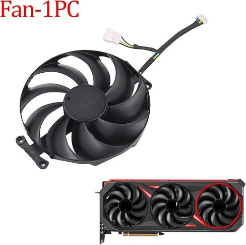 متوافق مع RX 7900 GRE 7900 XT 7900 XTX Red Devil Card Card FNA RX7900 RX7900XT RX7900XTX Card Card Card Card (Fan - 2PCS) in Saudi Arabia