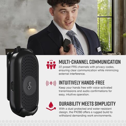 Cobra PX280 Compact Portable FRS Two-Way Radios, IP54 Certified Durability in Saudi Arabia