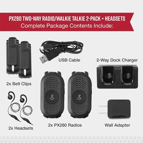 Cobra PX280 Compact Portable FRS Two-Way Radios, IP54 Certified Durability in Saudi Arabia