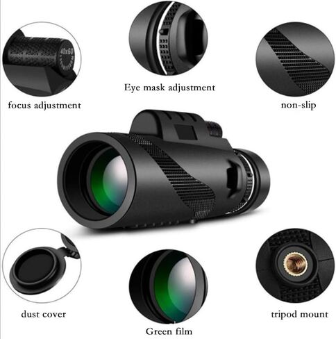 80x100 monocular Telescope, Suitable for Adults and Children, for Bird Watching, Hiking, and Concert Tours, with Phone Clip and Stand in Saudi Arabia