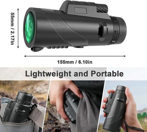 80x100 monocular Telescope, Suitable for Adults and Children, for Bird Watching, Hiking, and Concert Tours, with Phone Clip and Stand in Saudi Arabia