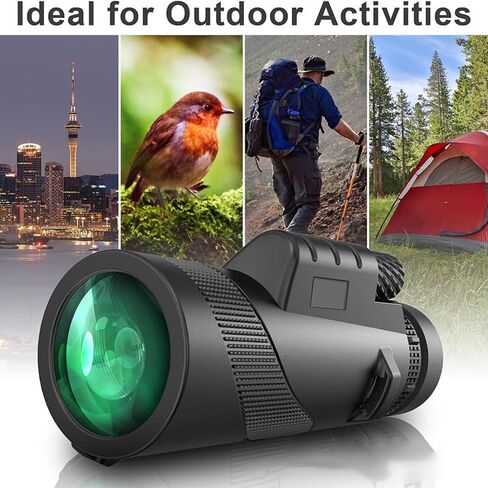 80x100 monocular Telescope, Suitable for Adults and Children, for Bird Watching, Hiking, and Concert Tours, with Phone Clip and Stand in Saudi Arabia