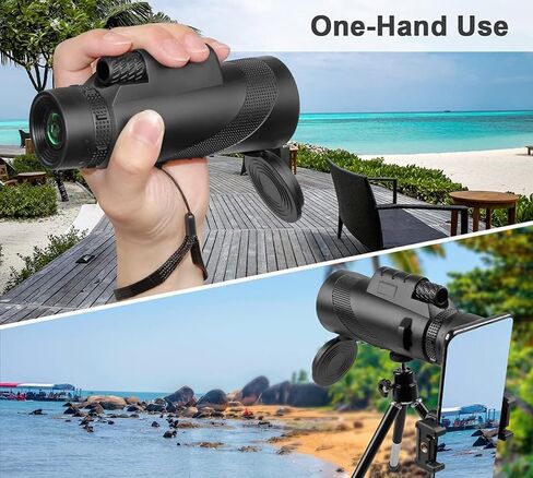 80x100 monocular Telescope, Suitable for Adults and Children, for Bird Watching, Hiking, and Concert Tours, with Phone Clip and Stand in Saudi Arabia