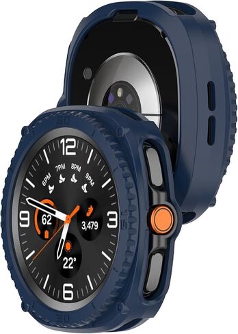 2 Pack Rugged Armor Cases for Samsung Galaxy Watch 8 Classic with Bezel Cover, Soft TPU Protector Shell Protective Case Shockproof Bumper (Black/Red) in Saudi Arabia