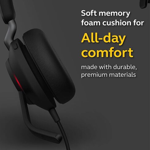 Jabra Evolve2 40 UC Headphones ، USB-A ، Mono ، Black-سماعات إلغاء الضوضاء السلبية ، محسنة UC مع اتصال USB-A (متجدد) in Saudi Arabia