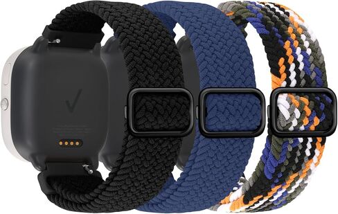 Stretchy Braided Bands Compatible with Gizmo Watch 3 2 1 Band for Kids/Gabb Watch 3e 3 2 1/ SyncUP Kids/Cosmo JrTrack Watch, Soft Breathable Adjustable 20mm Smartwatch Strap for Boys Girls in Kuwait