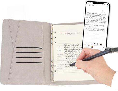 Smart Pen Notebook Set, Digital Smartpen with 5.0 OCR Text Recognition 360° Writing Angle Real Time Sync to App for Phones Tablets Study Notes Drawing (Black) in Kuwait