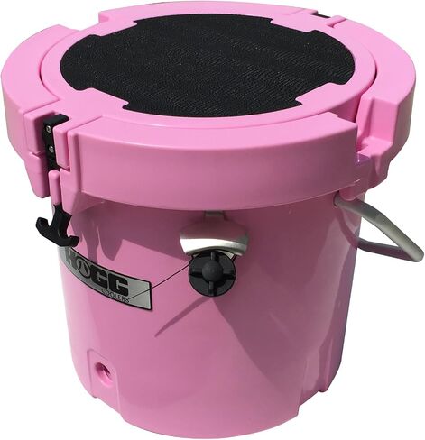 Hogg 20 Quart Round Round Doated Portable Cooler Bucket ، 24 يمكن سعة ، ومقبض سهلة الحمل in Kuwait