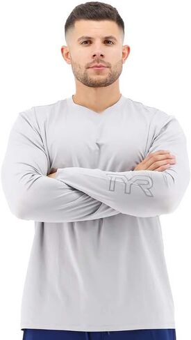 TYR Men's Long Sleeve Sun Protection Performance T-Shirt UPF 50+ in Saudi Arabia