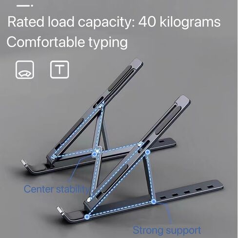 حامل كمبيوتر محمول محمول ، ارتفاع قابل للتعديل ، تصميم تبريد ، متوافق مع الكمبيوتر المحمول والكمبيوتر اللوحي in Kuwait