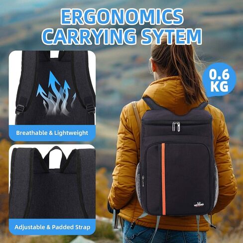 Camping Cooler Backpack 25 Cans, Leak Proof Insulated Thermal Bag, Beach Travel Picnic Lunch Backpack for Men Women in Saudi Arabia