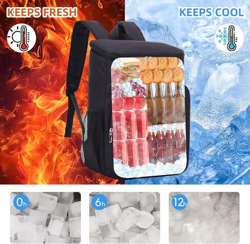 Camping Cooler Backpack 25 Cans, Leak Proof Insulated Thermal Bag, Beach Travel Picnic Lunch Backpack for Men Women in Saudi Arabia