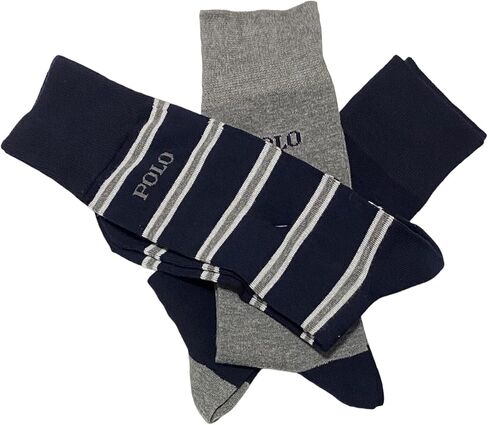Polo Ralph Lauren Mens 3 Pairs Designer Dress Socks Grey in Saudi Arabia