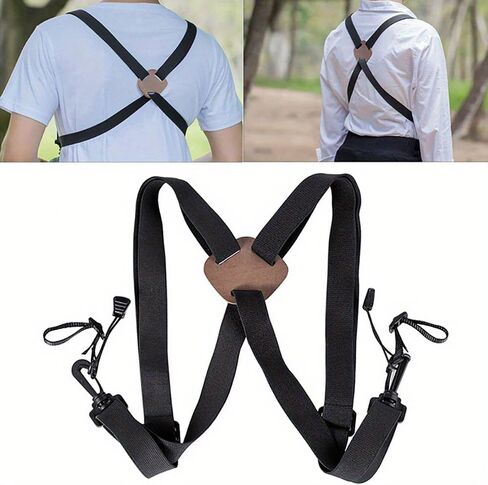 X-Shaped Harness Strap Adjustable Binocular Carrier Elastic Durable Shoulder Straps Optics Accessories for Binoculars and Camera in Saudi Arabia