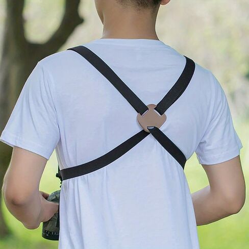 X-Shaped Harness Strap Adjustable Binocular Carrier Elastic Durable Shoulder Straps Optics Accessories for Binoculars and Camera in Saudi Arabia