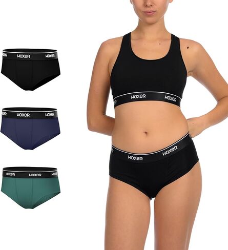 Woxer Womens Boxer Briefs Underwear, Classic Brief Style Boyshorts Panties, Soft Anti-Chafing, No Roll Inseam in Kuwait