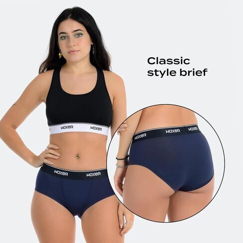 Woxer Womens Boxer Briefs Underwear, Classic Brief Style Boyshorts Panties, Soft Anti-Chafing, No Roll Inseam in Kuwait