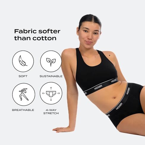 Woxer Womens Boxer Briefs Underwear, Classic Brief Style Boyshorts Panties, Soft Anti-Chafing, No Roll Inseam in Kuwait