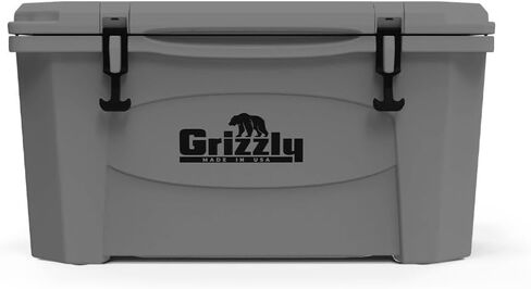 Grizzly 45 مبرد | 45 Qt ict chest dontomolded ongined | صنع في الولايات المتحدة | ضمان للحياة | لقوارب الشاطئ تخييم الصيد الصيد | G45 in Kuwait