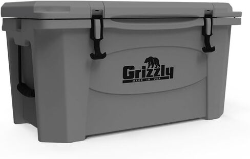 Grizzly 45 مبرد | 45 Qt ict chest dontomolded ongined | صنع في الولايات المتحدة | ضمان للحياة | لقوارب الشاطئ تخييم الصيد الصيد | G45 in Kuwait