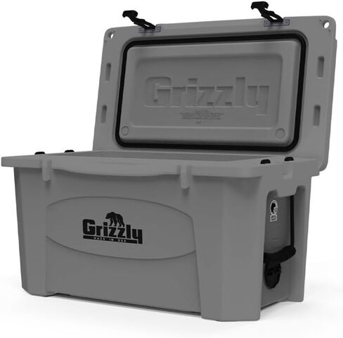 Grizzly 45 مبرد | 45 Qt ict chest dontomolded ongined | صنع في الولايات المتحدة | ضمان للحياة | لقوارب الشاطئ تخييم الصيد الصيد | G45 in Kuwait