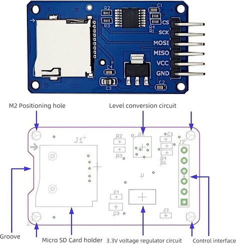 10pcs Micro SD TF Card Adapter Reader and Write Module 6PIN SPI Interface Driver Bovers in Kuwait