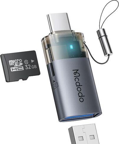 Mcdodo USB to USB-C Adapter with Micro SD Card Slot,TF Card Reader Type-C to USB 3.0 OTG Adapter Support Camera Mouse Keyboard Connect U Disk,Fit iPhone 16 15 MacBook iPad Galaxy in Saudi Arabia