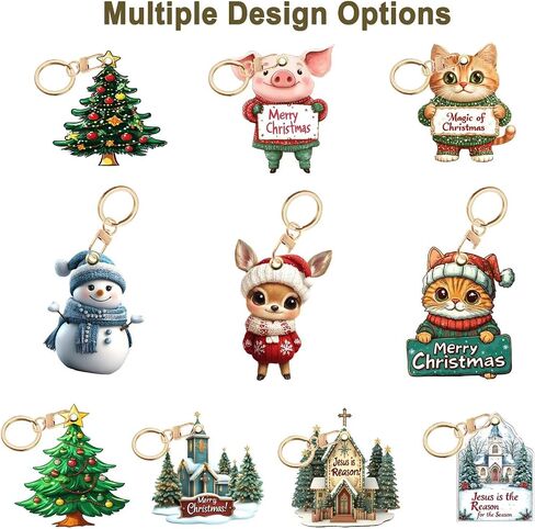 Winter Snowman Leather Keychain Case Holder Compatible with Air Tag, Merry Christmas Scratch-Resistant Trackers Holder with Keychain Ring, Cute Bag Charm, Access Card Protection Case in Saudi Arabia