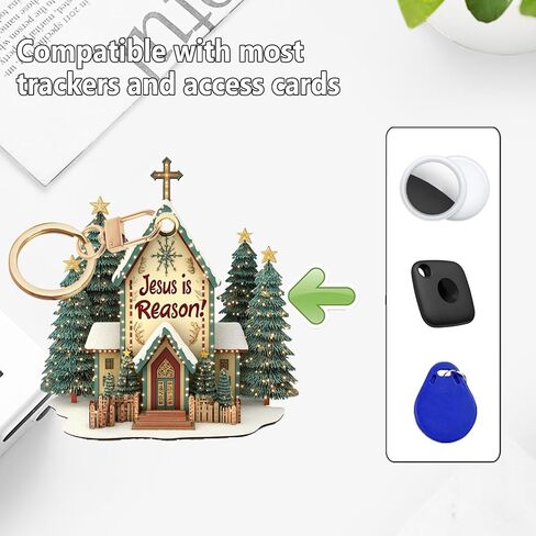 Winter Snowman Leather Keychain Case Holder Compatible with Air Tag, Merry Christmas Scratch-Resistant Trackers Holder with Keychain Ring, Cute Bag Charm, Access Card Protection Case in Saudi Arabia