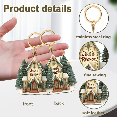 Winter Snowman Leather Keychain Case Holder Compatible with Air Tag, Merry Christmas Scratch-Resistant Trackers Holder with Keychain Ring, Cute Bag Charm, Access Card Protection Case in Saudi Arabia