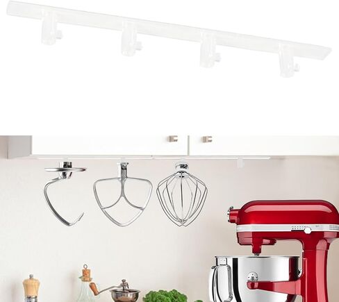 4 حزم حاملات الحزمة خلاط مرفقات متوافقة مع إكسسوارات خلاط KitchenAid ، لتخزين تنظيم مرفقات مساعدة المطبخ الخاص بك (أبيض) in Saudi Arabia