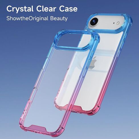 متوافق مع Aphone Air Case لطيف التدرج الواضحة المقاومة للخدش الخلفية مقاومة الصدمات Cove 6.5 بوصة ، واضحة البلورة in Kuwait