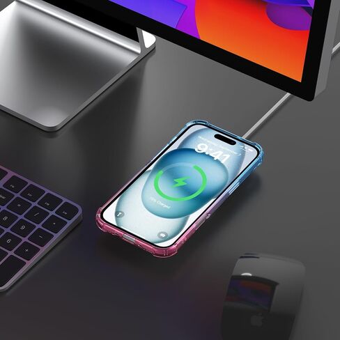 متوافق مع Aphone Air Case لطيف التدرج الواضحة المقاومة للخدش الخلفية مقاومة الصدمات Cove 6.5 بوصة ، واضحة البلورة in Kuwait