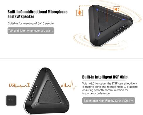 MST - A1S USB Video Conference Microphone Speakerphone 360° Audio Pickup Support Skype MSN QQ for Computer Mobile Phone in Saudi Arabia